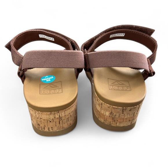 Reef vista higher Luna sandal in cocoa cork brown comfort shoe brown summer - Picture 4 of 7